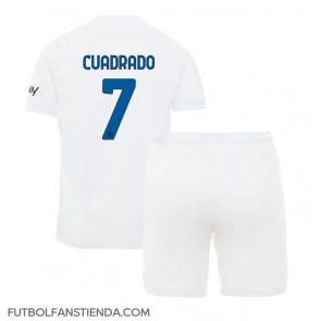 Inter Milan Juan Cuadrado #7 Segunda Equipación Niños 2023-24 Manga Corta (+ Pantalones cortos)